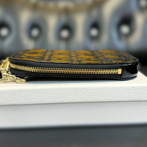 Lady Dior Call'in Dior Phone Holder Crossbody Black Patent Cannage Calfskin phon - Picture 4 of 13